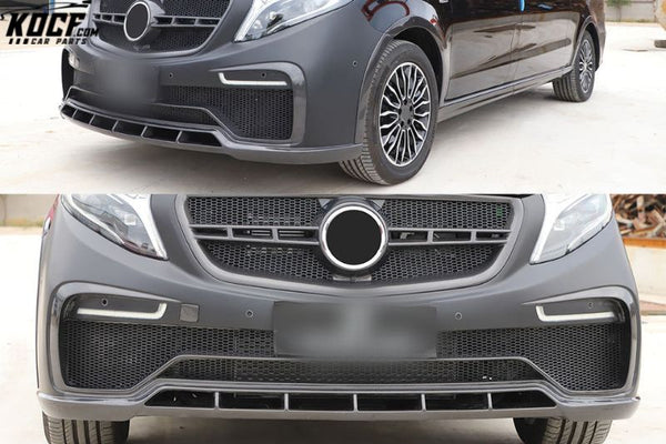 Carbon Fiber V-Class W447 Front Bumper Kit for Mercedes Benz Vito V220 V250 Van 15-19