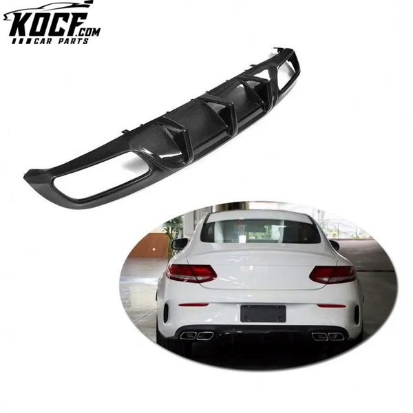 Carbon Fiber Car Diffuser Lip for Mercedes Benz W205 C63 AMG Coupe 2015-2019