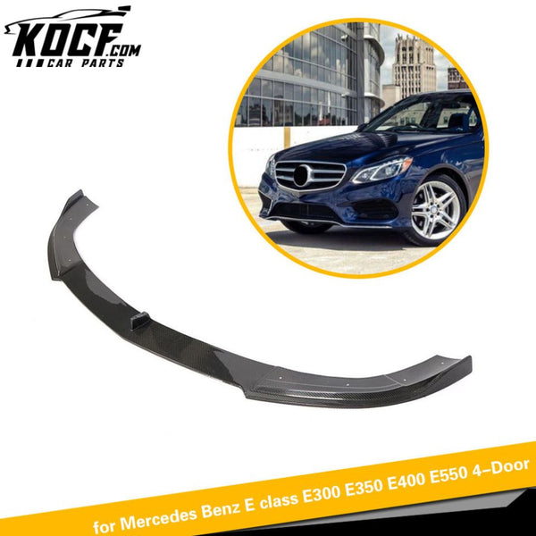 Carbon Fiber W212 Front Bumper Lip for Mercedes Benz E300 E350 E400 E550 Sport 13-15