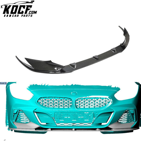 Carbon Fiber Z4 G29 M Tech Front Lip Spoiler for BMW Z4 M40i Convertible 2-Door 2019-2020