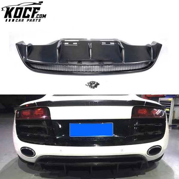 Car Bumper Carbon Fiber Rear Lip for Audi R8 GT V8 V10 Coupe 10-15