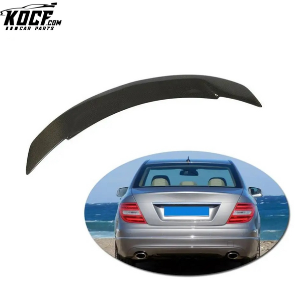 Carbon fiber Rear Wing Spoiler for Mercedes Benz C class W204 C180 C200 C250 C63AMG Sedan 4-door 2007-2014