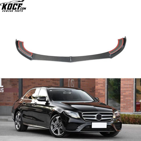 Carbon Fiber W213 Sport Car Front Spoiler for Mercedes Benz E300 E350 E450 E43 AMG 2017-2019