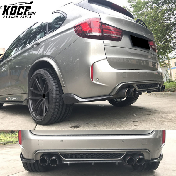 F85 X5M Carbon Fiber Rear Diffuser Lips for BMW F86 X6M 14-18