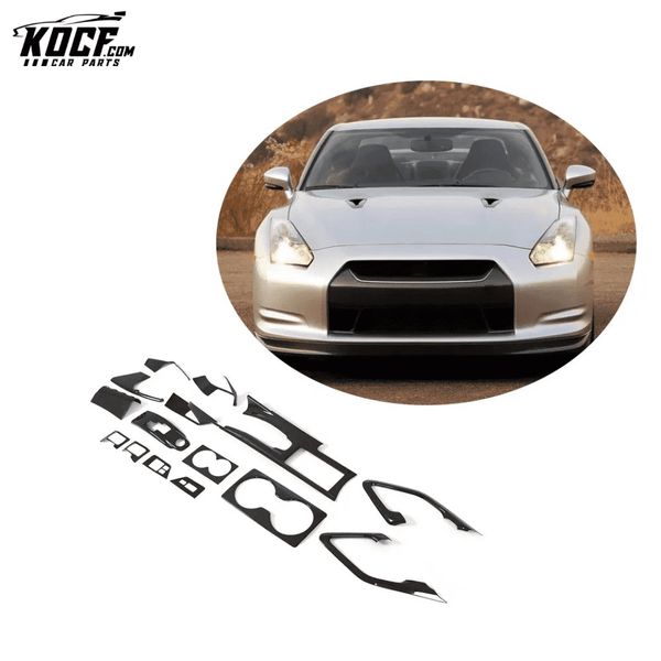 Dry Carbon Fiber GTR R35 Interior Trims for Nissan GT-R GTR R35 Coupe 2-Door 2009-2015 15pcs/set