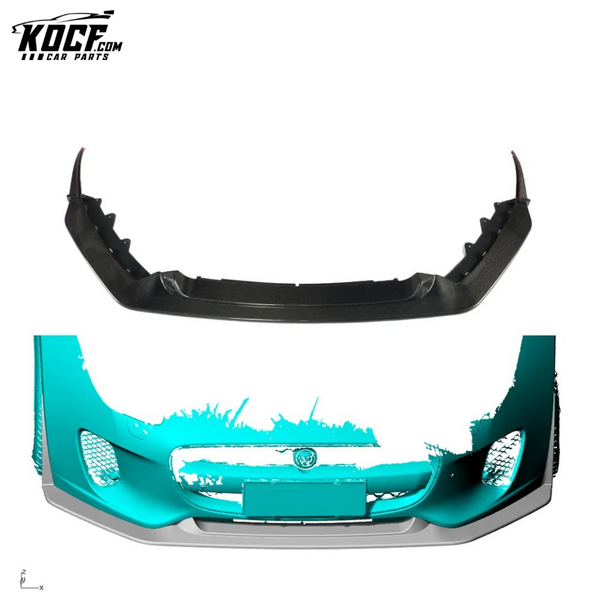 Carbon Fiber F-Type Front Splitter Lip for Jaguar F-Type X152 Base Coupe 2-Door 2018-2019