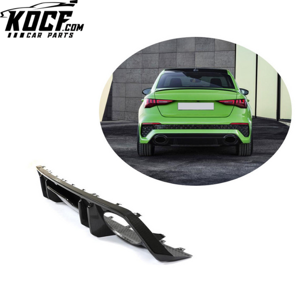 RS3 8V Carbon Rear Bumper Diffuser Lip Spoiler for Audi RS3 8V Sedan 4-Door 2022-2023