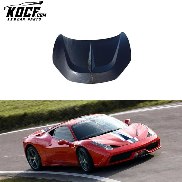 Dry Carbon Fiber Engine Hood for Ferrari 458 Italia Base Coupe 2-Door 2014-2015