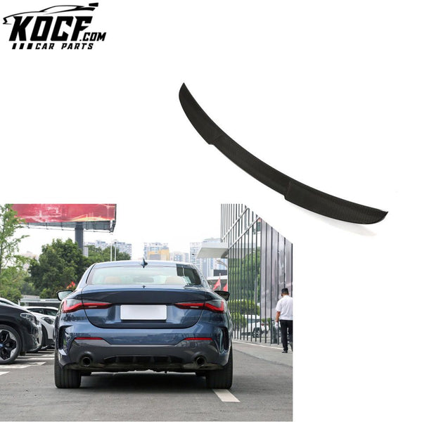 4 Series G82 Dry Carbon Fiber Rear Rear Wickerbill Spoiler Wing for BMW G22 430i M-SPORT G82 M4 2-Door 2018-2021