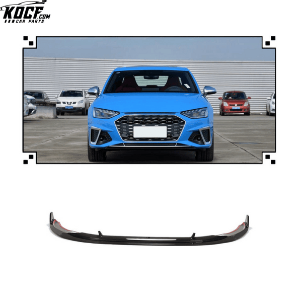 Aftermarket Auto Parts Front Lip For Audi A4-SLINE S4 2020UP Real Carbon Front Bumper Lip Chin Spoiler Splitter