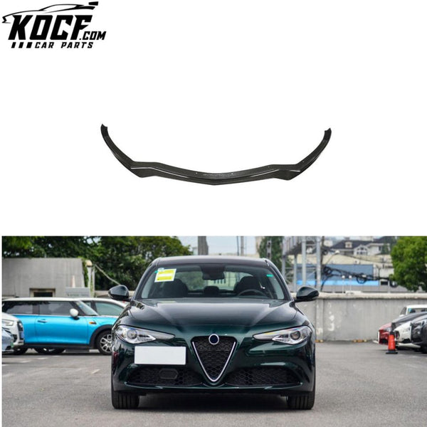 Carbon Fiber Front Bumper Lip for Alfa Romeo Giulia Base Sedan 4-Door 2016-2021