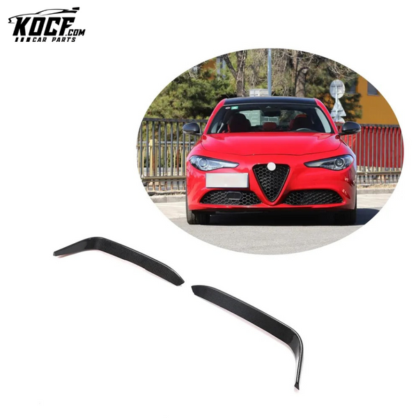 Carbon Fiber Front Bumper Canards for Alfa Romeo Giulia 2016-2020