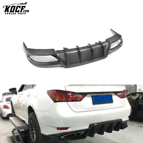 Carbon Fiber Rear Bumper Lip Spoiler for Lexus GS350 F-Sport 13-15