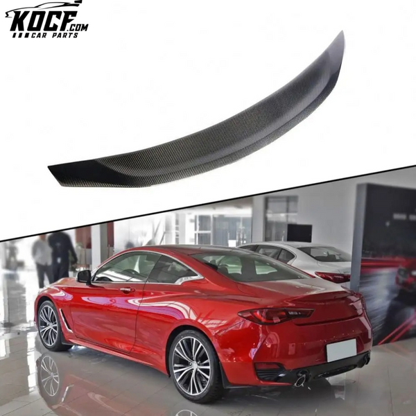 Carbon Fiber Trunk Spoiler Wing for Infiniti Q60 JDM High Kick Duckbill 2017-2019