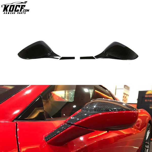 Carbon Fiber Wing Mirror Covers for Ferrari 458 Italia Coupe Spider Convertible 11-16