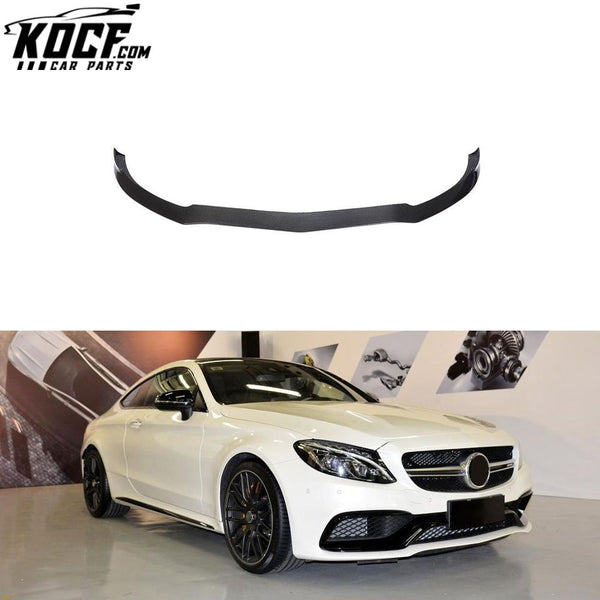 Carbon Fiber W205 C63 Car Front Splitter for Mercedes Benz C63 AMG 2-Door 2015-2019