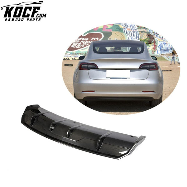 Carbon Fiber MODEL 3 Rear Diffuser for Tesla Model 3 Sedan 4-Door 2016-2019 3pcs/Set