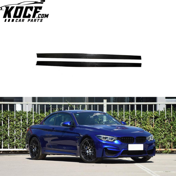 Pure Carbon Fiber M4 Car Side Skirts Extension for BMW F82 F83 M4 Coupe 2014- 2020