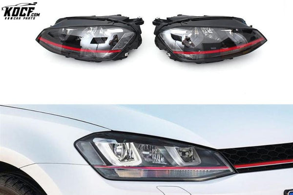 MK7 Front Bumper ABS Headlights for VW Golf 7 MK7 GTI Style LHD