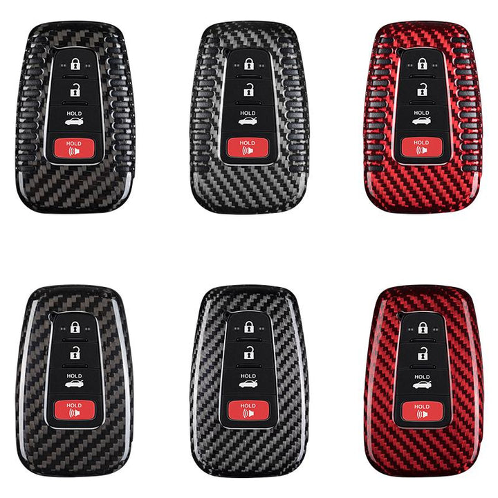 Key Fob Cover for 2018-2024 Toyota Camry Compatible Real Carbon Fiber