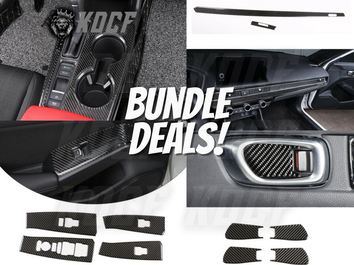 Interior Set of 2022+ 11th Gen Civic Carbon Fiber BUNDLE DEAL - KOCF.com - Car Parts