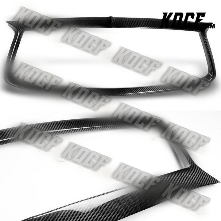 For 2017-2022 Infiniti Q60 Carbon Fiber Front Grille Grill Trim Overlay Cover - KOCF.com - Car Parts