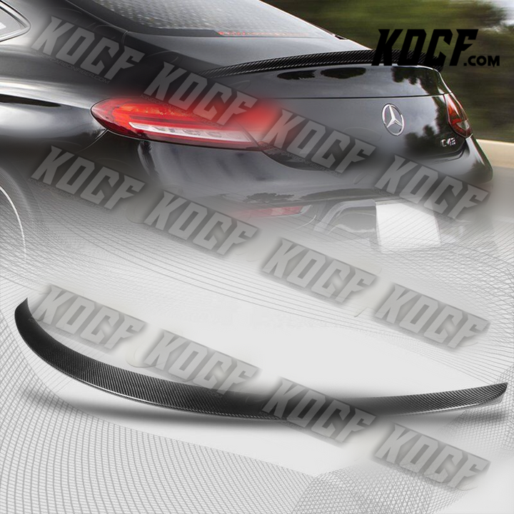 For 2017-2021 Mercedes C-Class Coupe W205 Real Carbon Fiber Trunk Lid Spoiler - KOCF.com - Car Parts