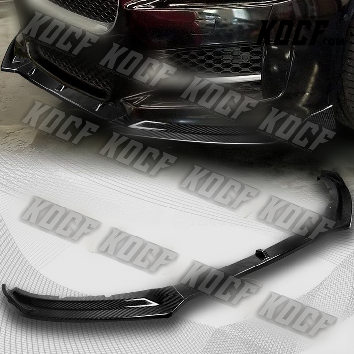 For 2016-2019 Jaguar XE Real Carbon Fiber Front Bumper Body Splitter Spoiler Lip - KOCF.com - Car Parts