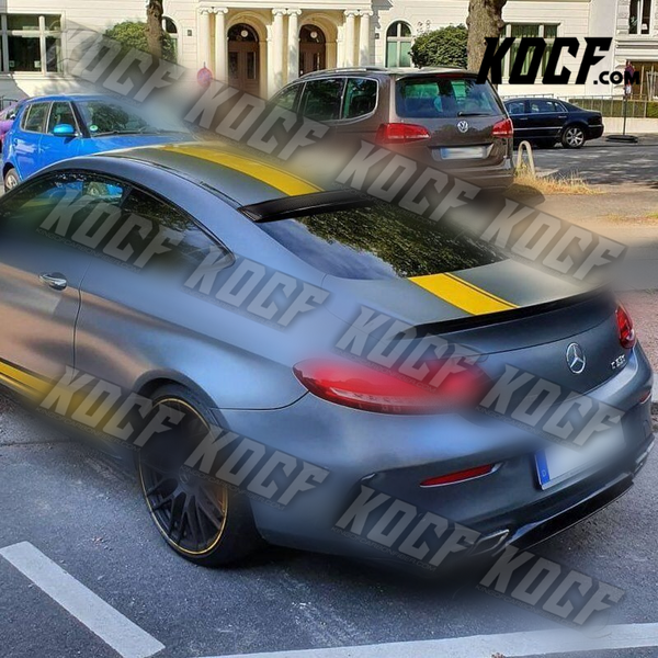 For 2017-2021 Mercedes C-Class W205 Coupe Carbon Fiber Rear Window Roof Spoiler - KOCF.com - Car Parts