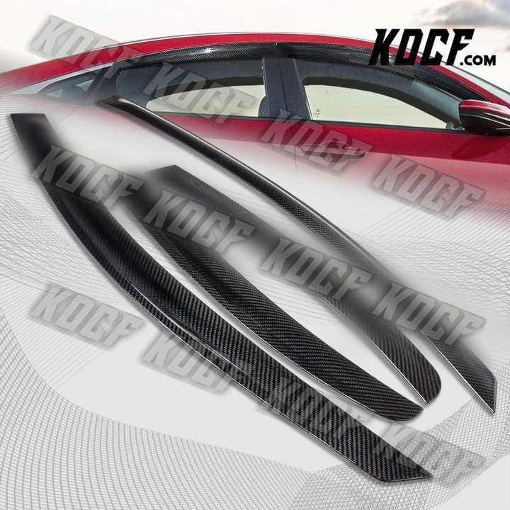 For 2016-2020 Honda Civic 4DR/Sedan Real Carbon Fiber Sun Shield Window Visor - KOCF.com - Car Parts