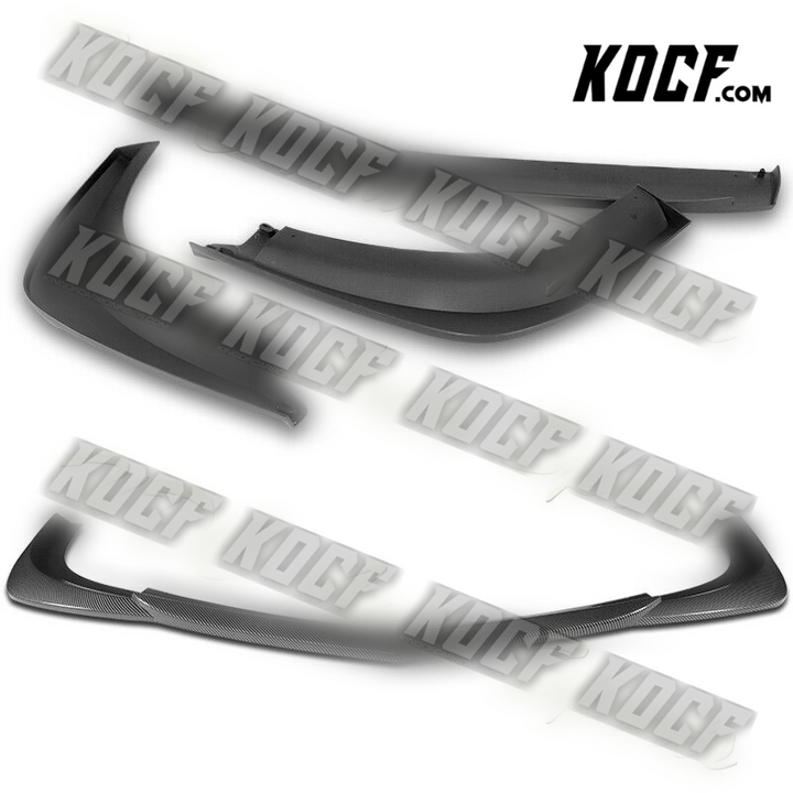 For 2012-2014 Mercedes-Benz W204 C63 AMG Carbon Painted Front Bumper Spoiler Lip - KOCF.com - Car Parts