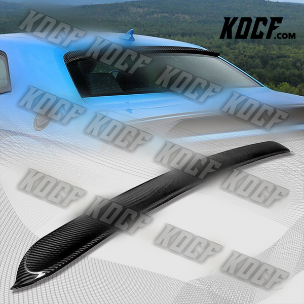 For 2008-2021 Dodge Challenger Real Carbon Fiber Rear Window Roof Spoiler Wing - KOCF.com - Car Parts