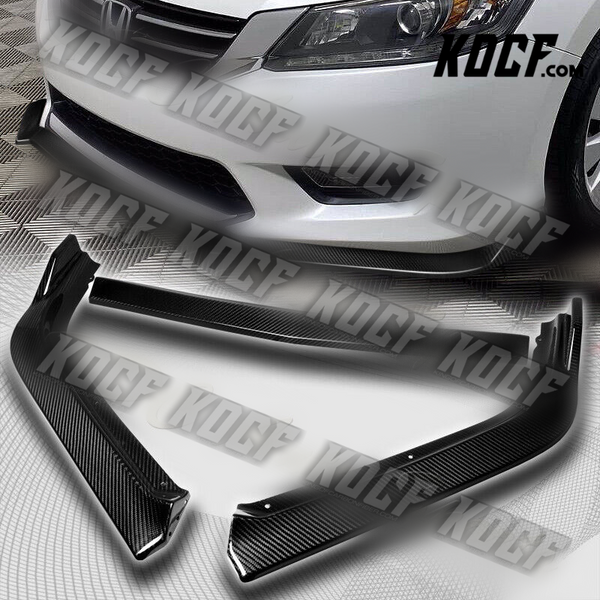 For 2013-2015 Honda Accord Sedan Carbon Fiber Front Bumper Splitter Spoiler Lip - KOCF.com - Car Parts