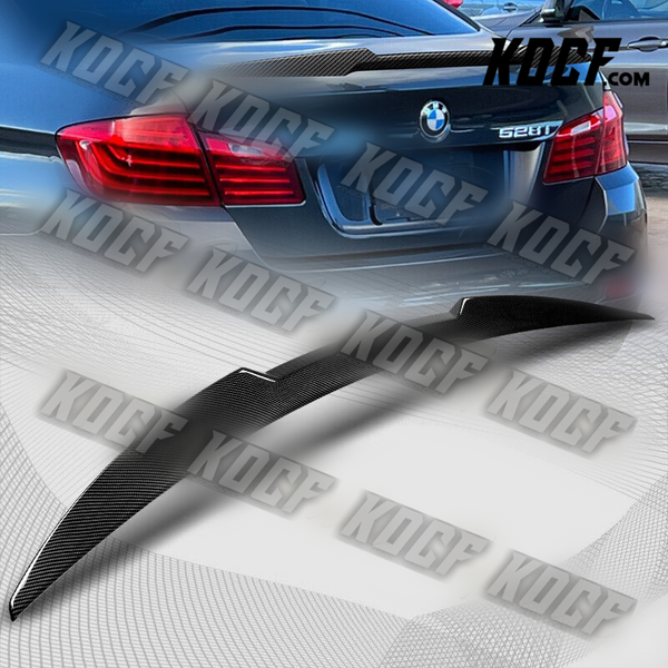 For 2011-2016 BMW 5-Series/M5 F10 F18 W-Power Carbon Painted Rear Trunk Spoiler - KOCF.com - Car Parts