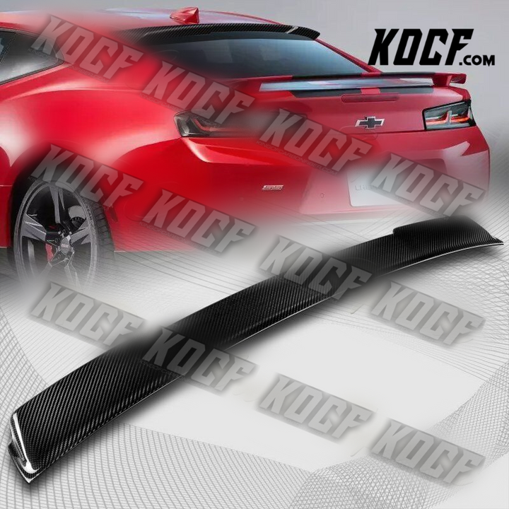 For 2016-2018 Chevy Camaro Coupe Real Carbon Fiber Rear Window Roof Spoiler Wing - KOCF.com - Car Parts