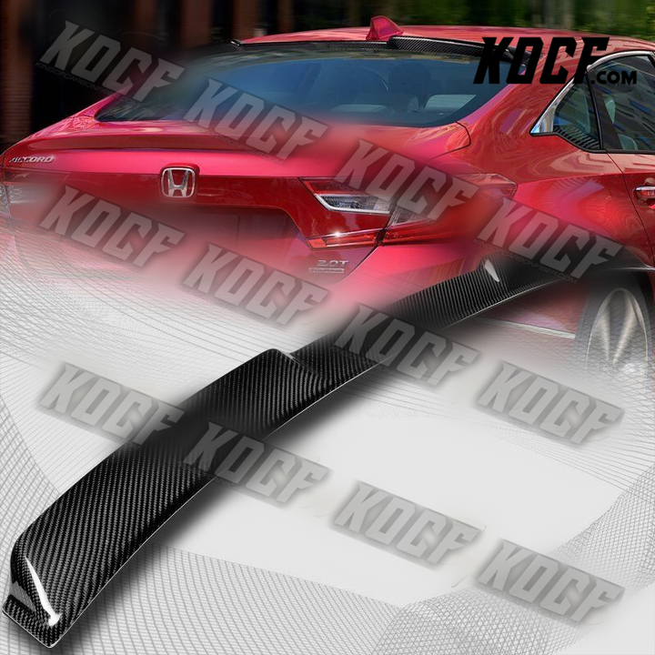 For 2018-2021 Honda Accord Sedan Real Carbon Fiber Rear Roof Window Spoiler Wing - KOCF.com - Car Parts