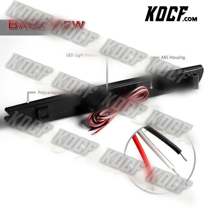 For 04-09 Mazda 3 Mazdaspeed3 Smoke Lens LED Rear Bumper Brake Lights Lamps - KOCF.com - Car Parts