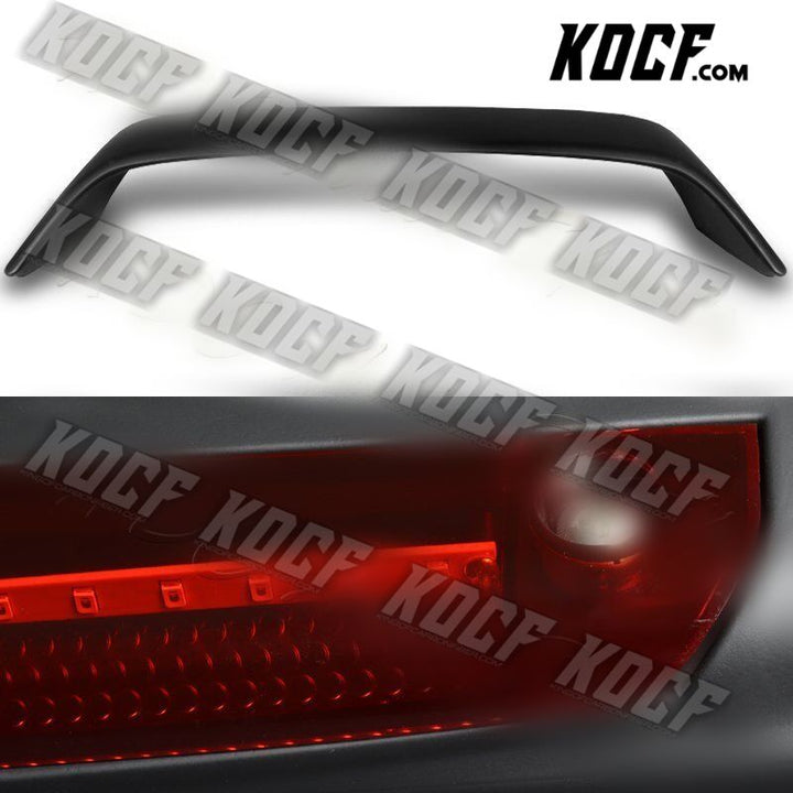 For 2006-2010 Honda Civic Coupe Black Rear Trunk Rear Spoiler Lip Wing LED Brake - KOCF.com - Car Parts