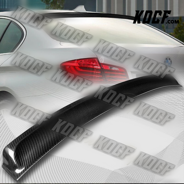 For 2011-2016 BMW 5-Series F10 Real Carbon Fiber Rear Window Visor Spoiler Wing - KOCF.com - Car Parts