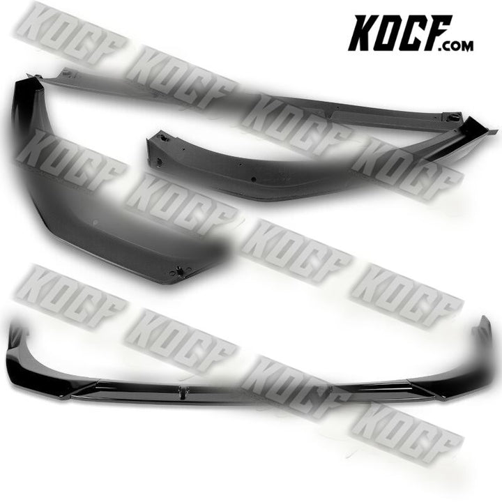 For 2019-2021 Kia Forte STP-Style Painted Black Front Bumper Body Spoiler Lip - KOCF.com - Car Parts