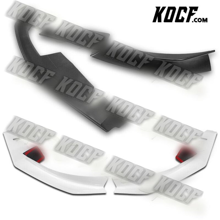 For 2004-2008 Mazda RX8 RX-8 MS-Style Painted White Front Bumper Spoiler Lip 2pc - KOCF.com - Car Parts