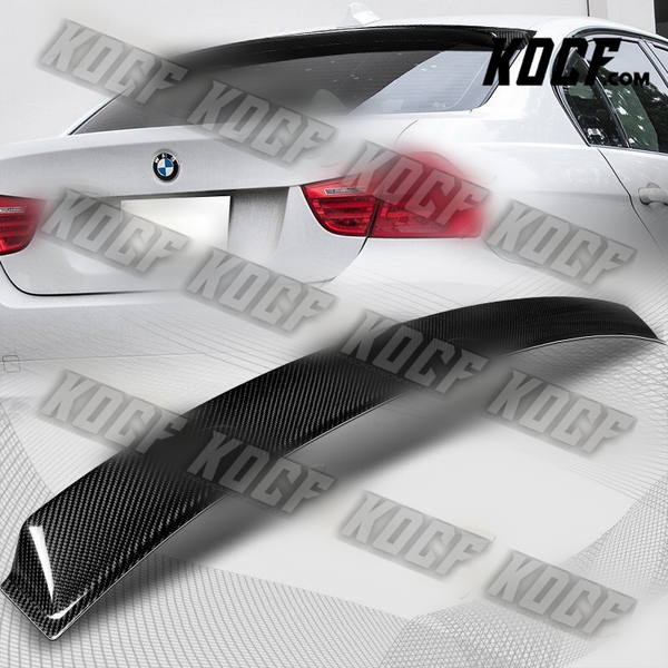 For 2005-2011 BMW E90 3-Series Sedan Real Carbon Fiber Rear Window Visor Spoiler - KOCF.com - Car Parts