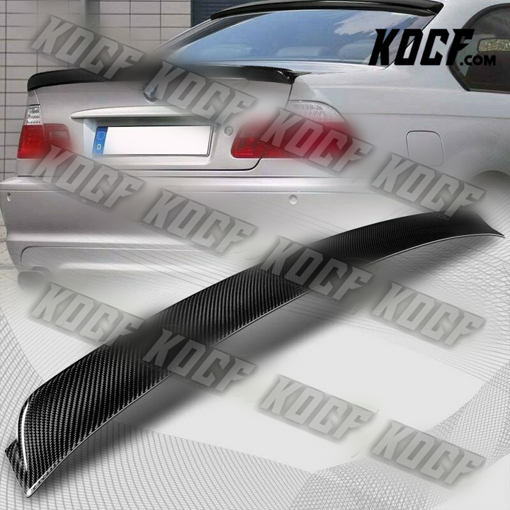 For 1999-2005 BMW E46 3-Series M3 Coupe STP Carbon Fiber Rear Trunk Spoiler Wing - KOCF.com - Car Parts