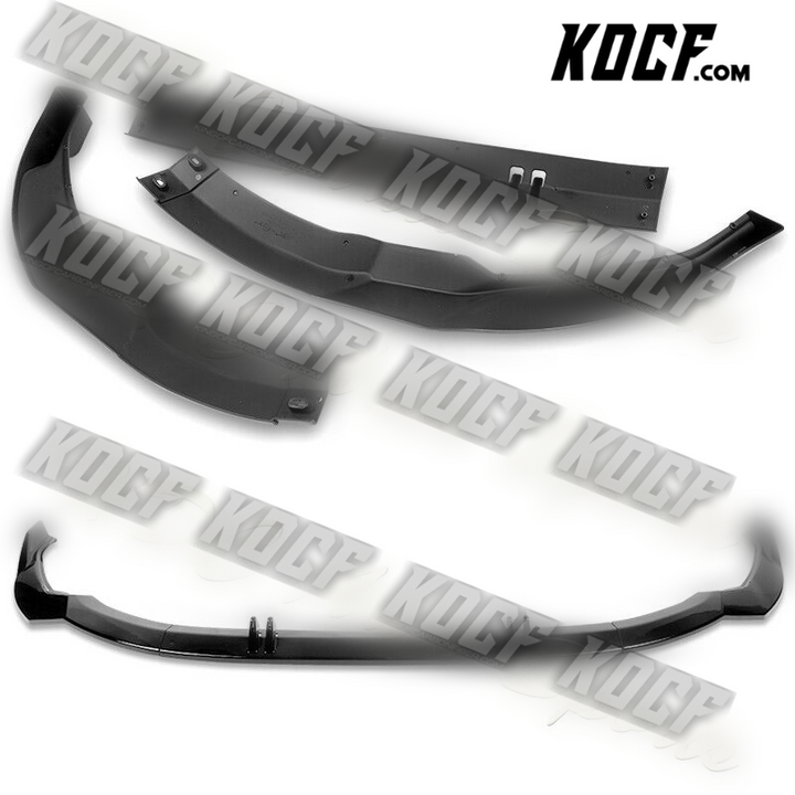 For 2022-2023 Audi S3 STP-Style Painted Black Front Bumper Splitter Spoiler Lip - KOCF.com - Car Parts