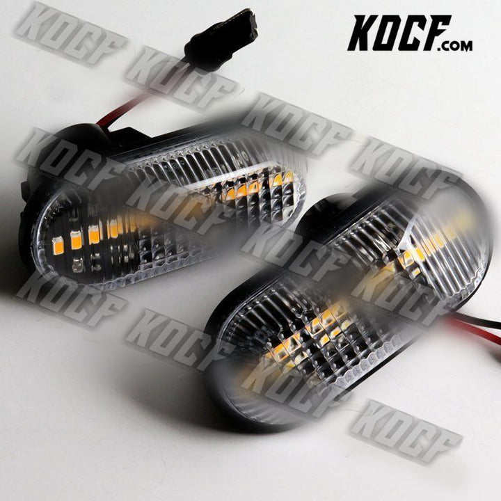 For 2000-2009 Honda S2000 Clear Lens Amber LED Turn Signal Side Marker Lights - KOCF.com - Car Parts