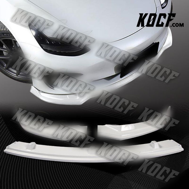 For 2017-2021 Tesla Model 3 Sedan Painted White Front Bumper Body Kit Lip 3Pcs - KOCF.com - Car Parts