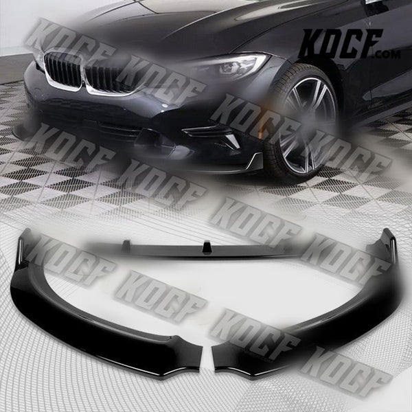 For 19-21 BMW 320i 330i Sport Painted Black Front Bumper Splitter Spoiler Lip - KOCF.com - Car Parts