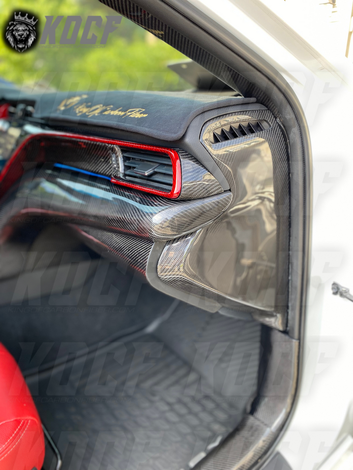 Side Dash Door Vent Panels (2pcs) Carbon Fiber 2018-2023 Toyota Camry Compatible - KOCF.com - Car Parts