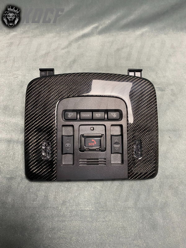 Front Dome Headliner Lights Buttons Carbon Fiber 2018-2023 Toyota Camry Compatible - KOCF.com - Car Parts