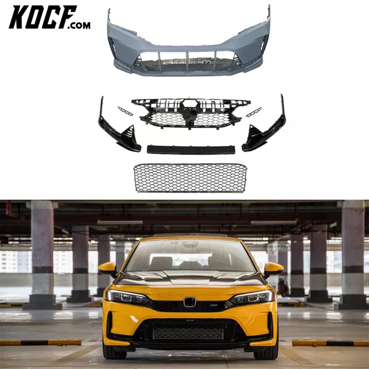 11th Gen Sedan Civic Type R Style Conversion Front Bumper Compatible For 2022+ Honda Civic